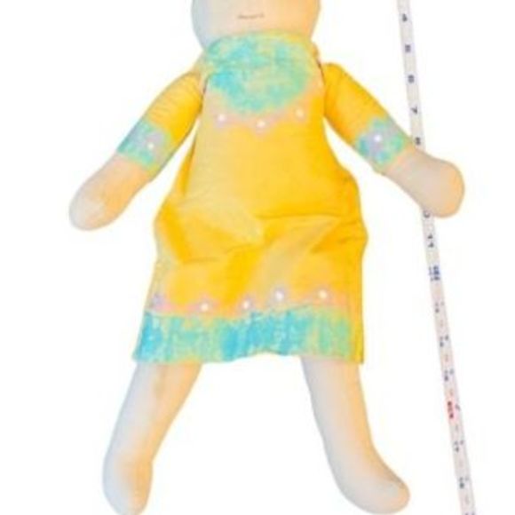 Handmade Native American Doll Paper Mache 19” Vintage Girl Toy - Picture 3 of 7